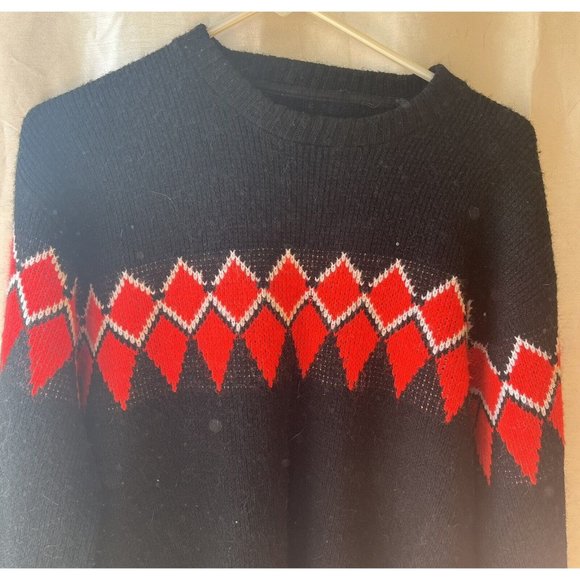 Vintage Swiss Design by‎ Hansi Red Black White Ski Sweater - Picture 2 of 4